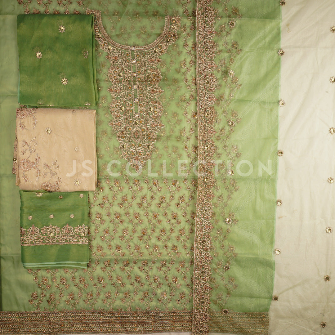 Luxurious Masoori Embroidered Fancy Dress Un-stitched-UN2390a