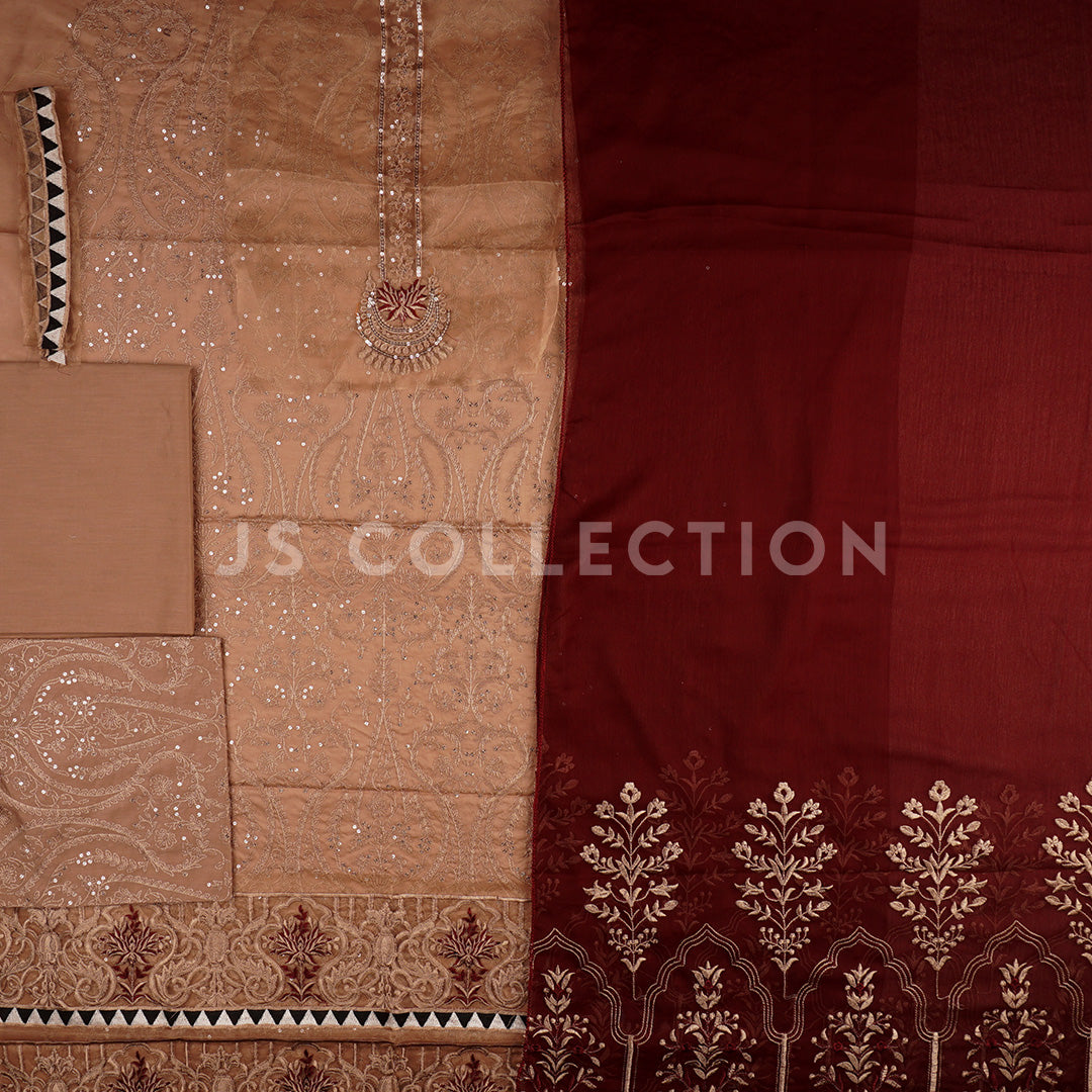 Luxurious Lawn Embroidered Fancy Dress Un-stitched-UN2394a