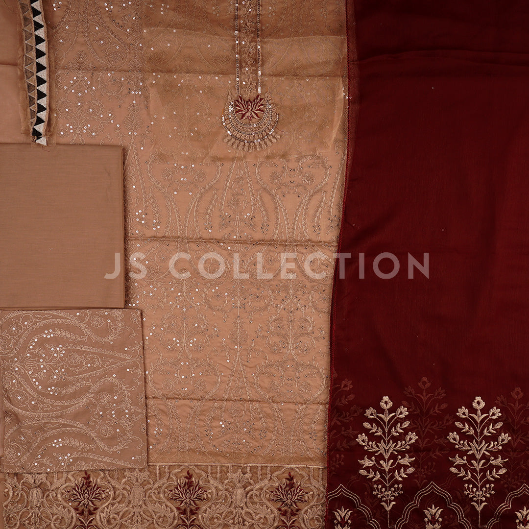 Luxurious Lawn Embroidered Fancy Dress Un-stitched-UN2394a