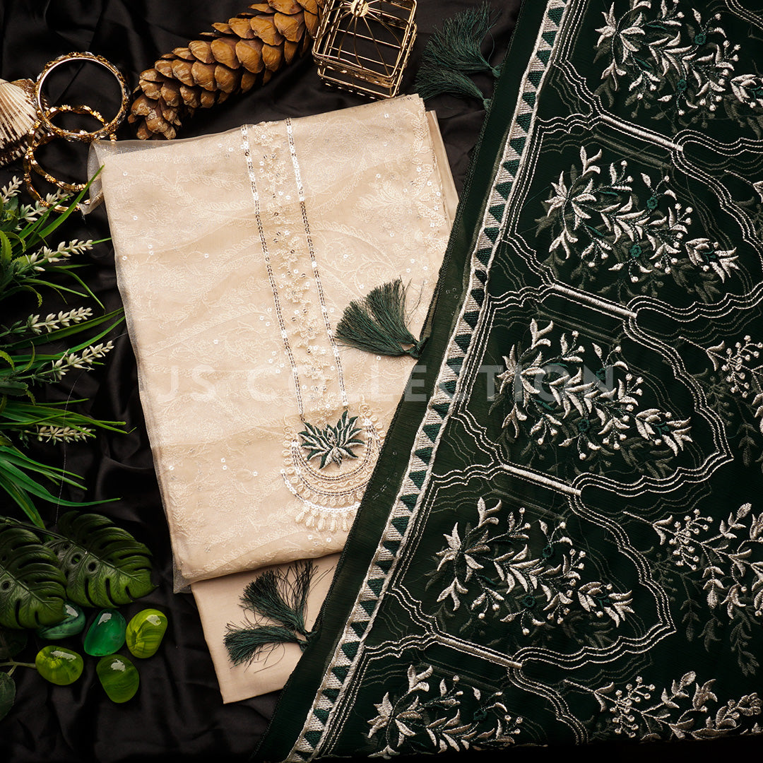 Luxurious Lawn Embroidered Fancy Dress Un-stitched-UN2394d