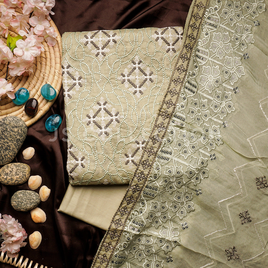3 Pc Lawn Shiffli Un-stitched-UN2348