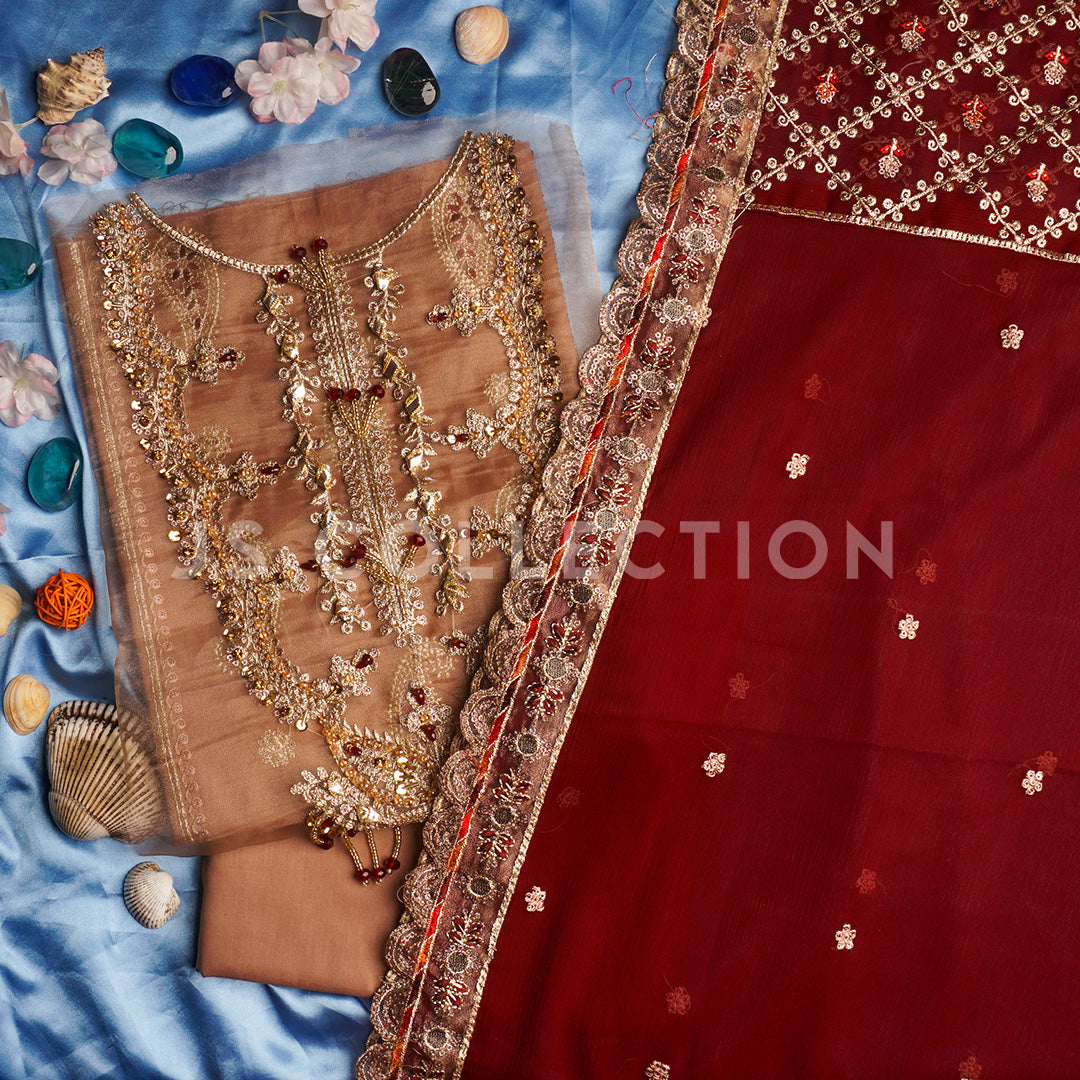 Luxurious Lawn Embroidered Fancy Dress Un-stitched-UN2367