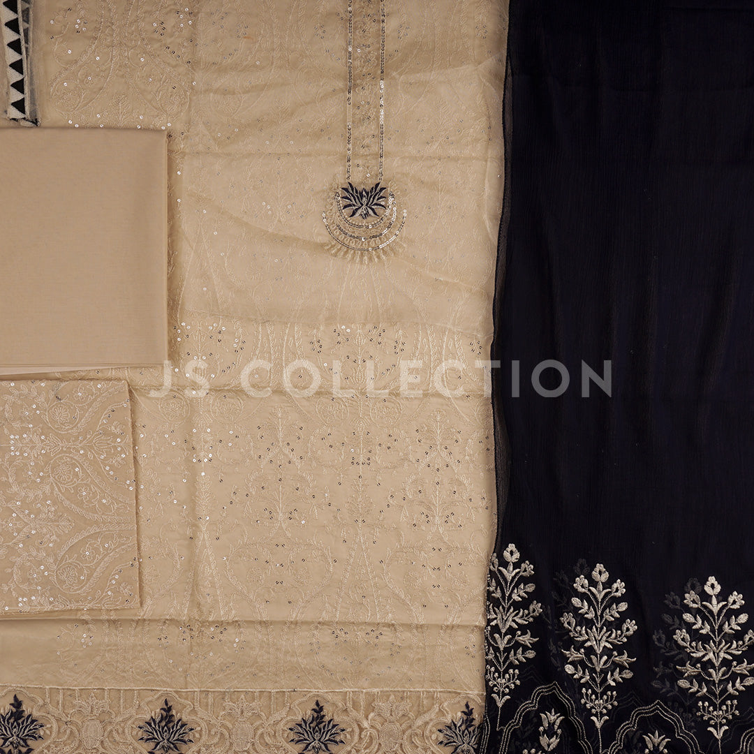 Luxurious Lawn Embroidered Fancy Dress Un-stitched-UN2394c