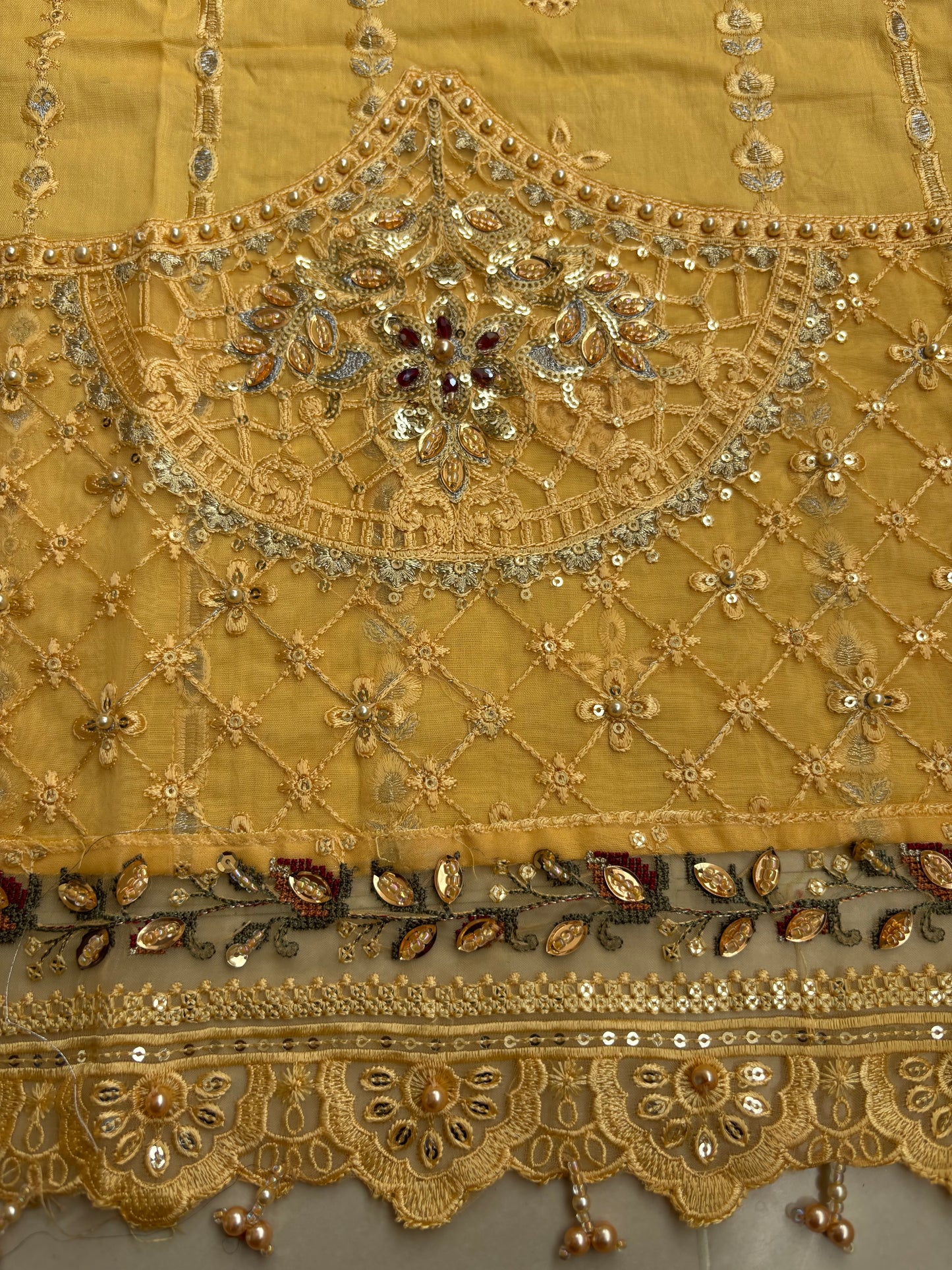 Mohagni Lawn with Chiffon dupatta Daman Chikankari Un-stitched-UN273