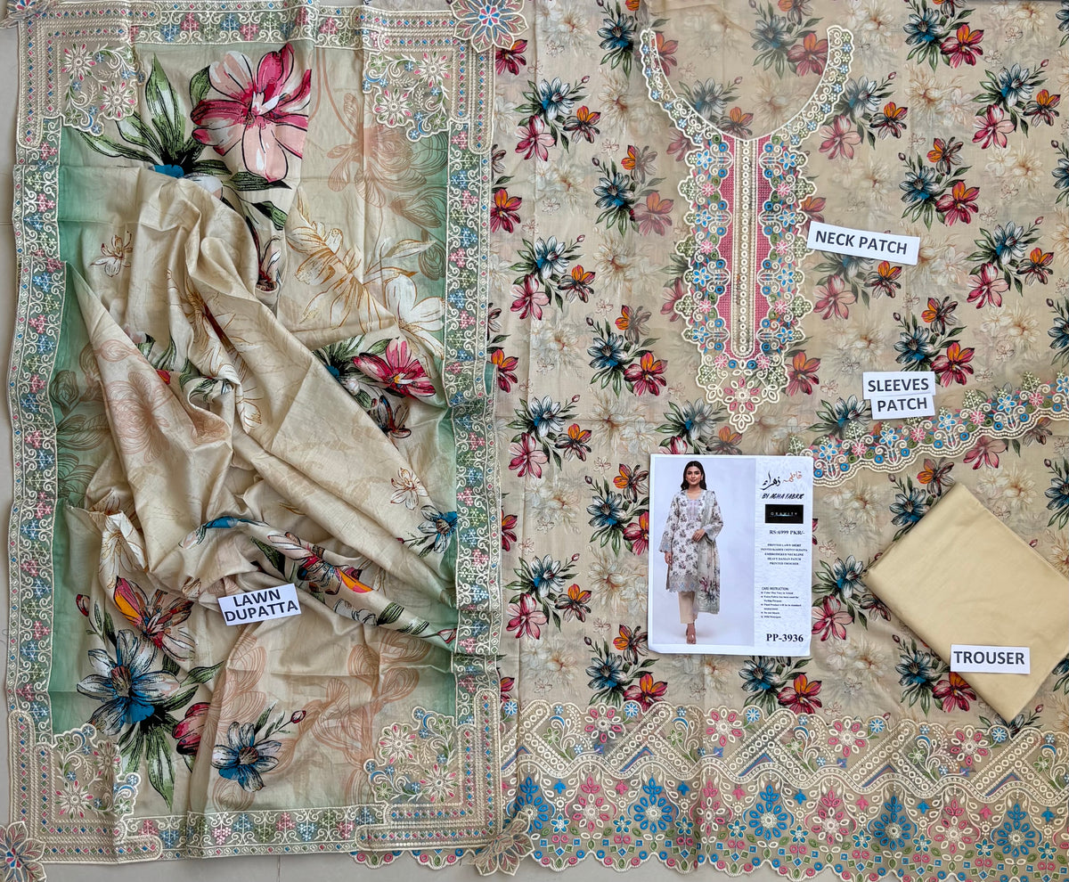 Khamaj Premium Cotton Bamber Chiffon Dupatta Un-stitched-UN2793