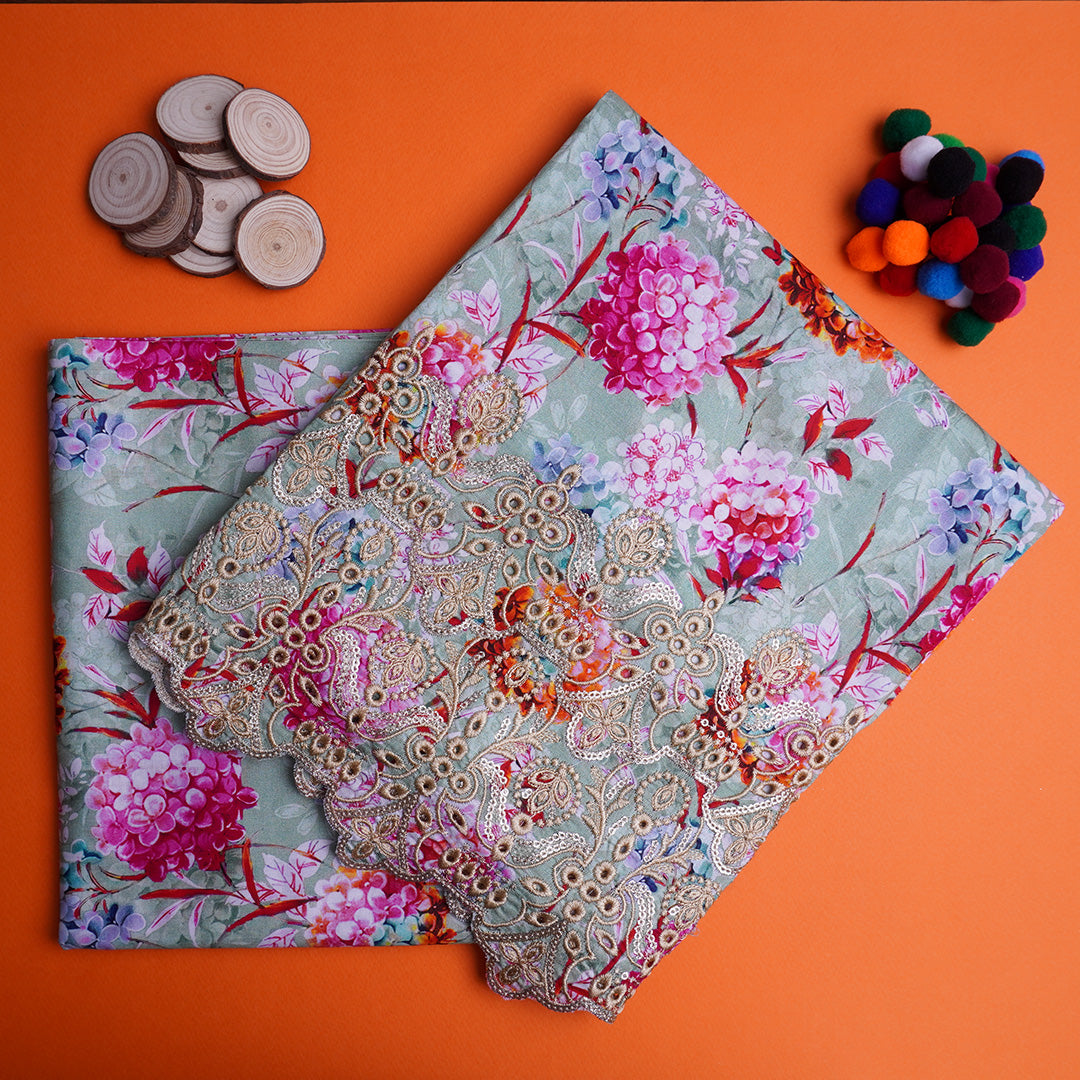 Chikankari 2 pc Cotton Un-stitched-UN2440