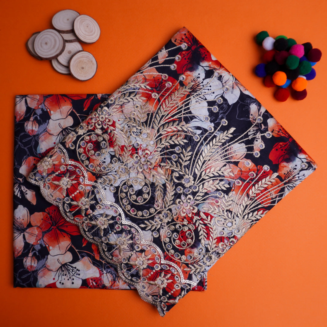 Chikankari 2 pc Cotton Un-stitched-UN2433