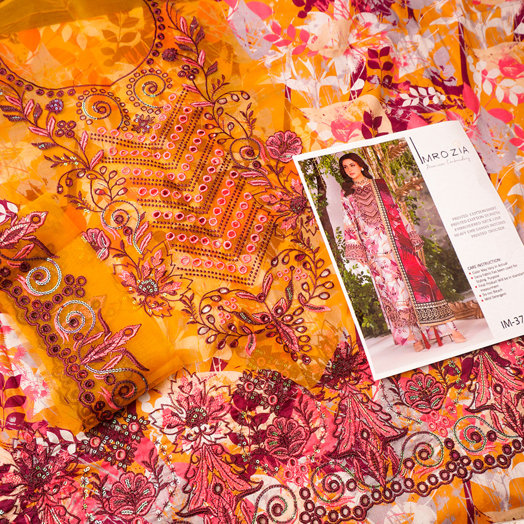 3 Pc Lawn Chikankari with Lawn Dupatta Un-stitched-UN2706