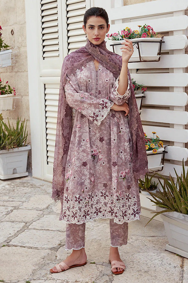 3 Pc Cotton Chikankari with Chiffon Dupatta Un-stitched-UN2691