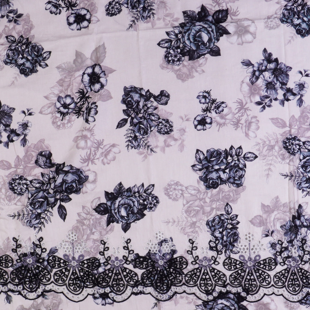 3 Pc Cotton Chikankari with Chiffon Dupatta Un-stitched-UN2692