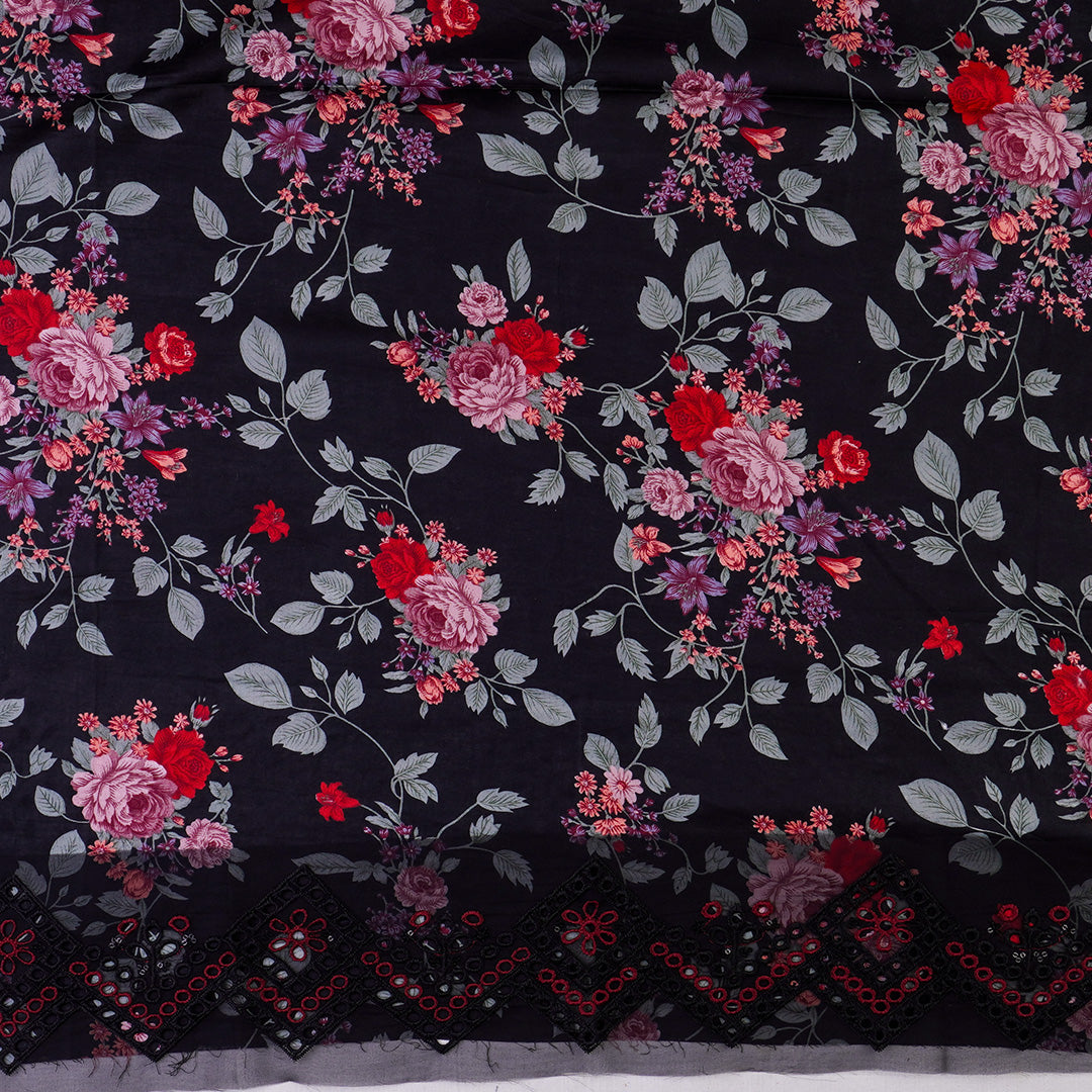 3 Pc Lawn Chikankari with Chiffon Embroidered Dupatta Un-stitched-UN2704
