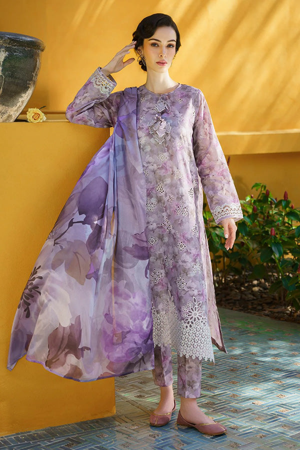 3 Pc Lawn Chikankari with Chiffon Dupatta Un-stitched-UN2701