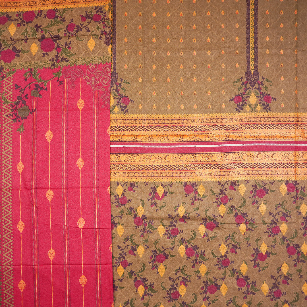 3 Pc Dhanak Embroidered Un-stitched-UN2430
