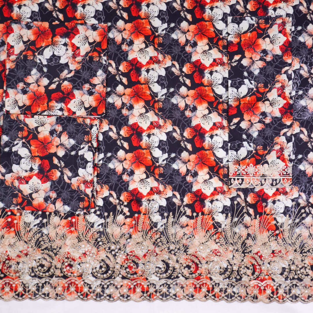 Chikankari 2 pc Cotton Un-stitched-UN2433