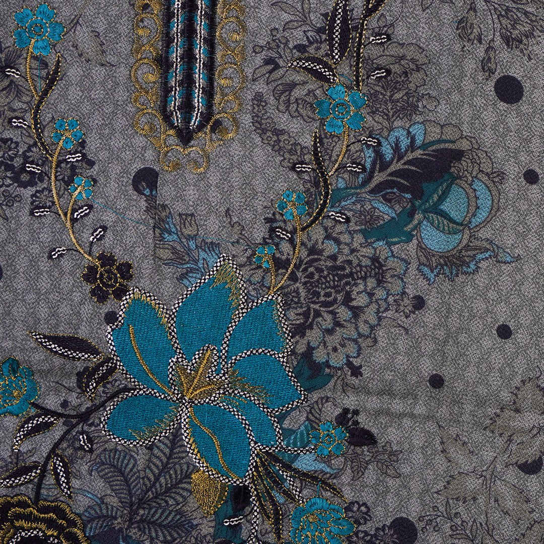 3 Pc Dhanak Embroidered Un-stitched-UN2427