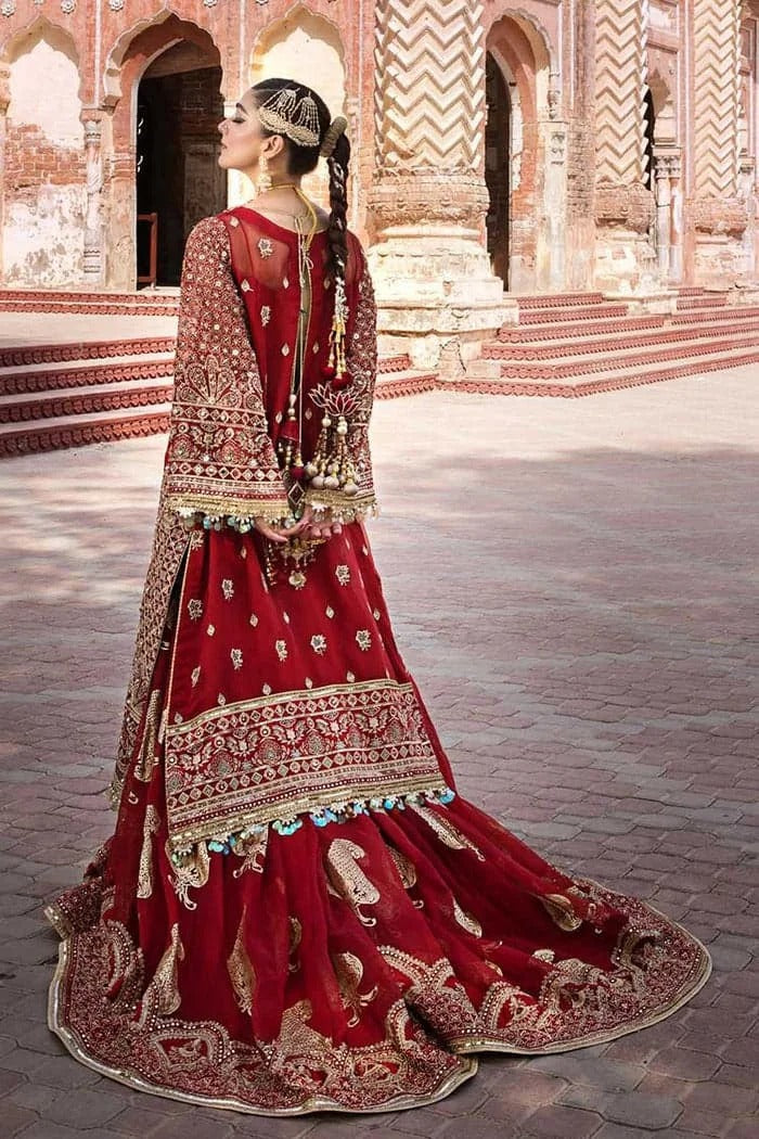 MNR – Biya Begum Gharara Luxury Hand-Embellished 3 Pc Dress Un-stitched-UN2728