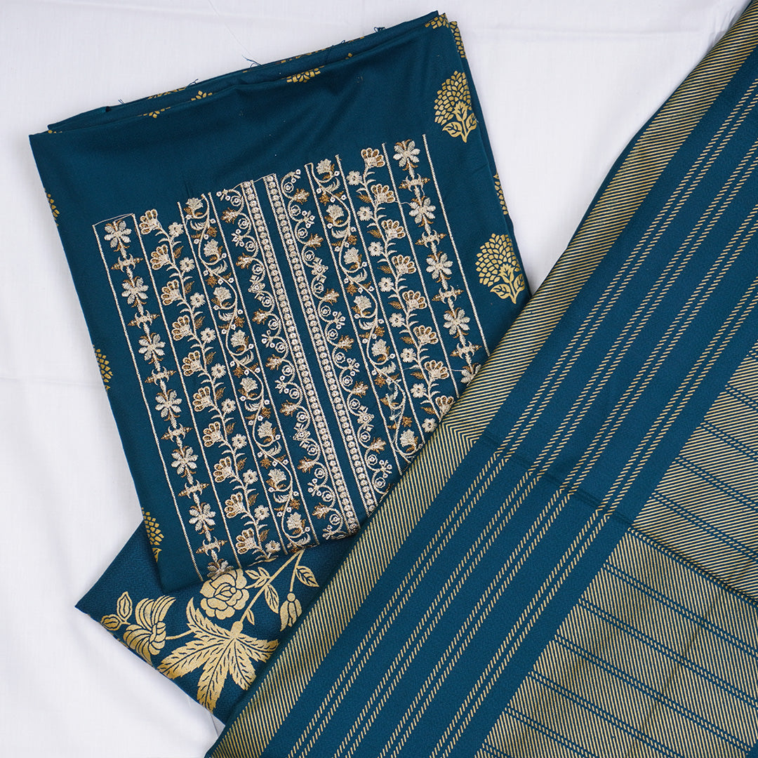 3 Pc Dhanak Embroidered Un-stitched-UN2420