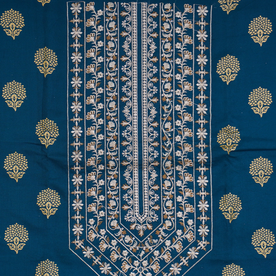 3 Pc Dhanak Embroidered Un-stitched-UN2420