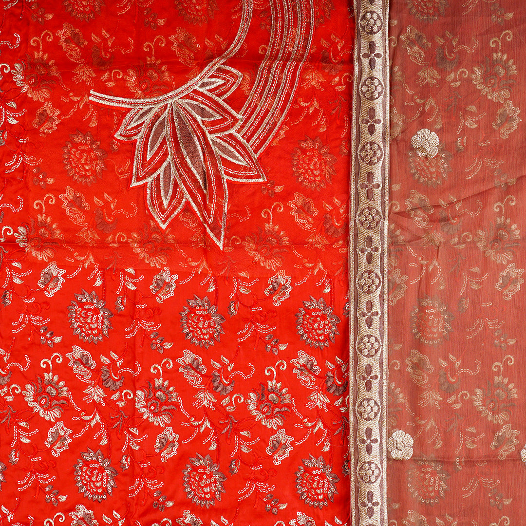 3 Pc Cotton Embroidered Fancy Dress Un-stitched-UN2365