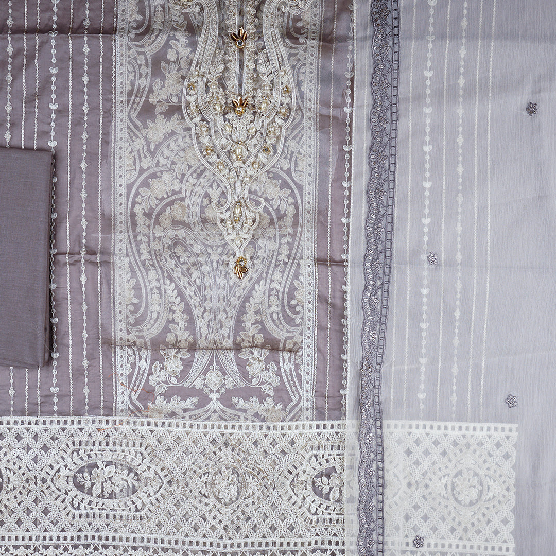 Luxurious Lawn Embroidered Fancy Dress Un-stitched-UN2369