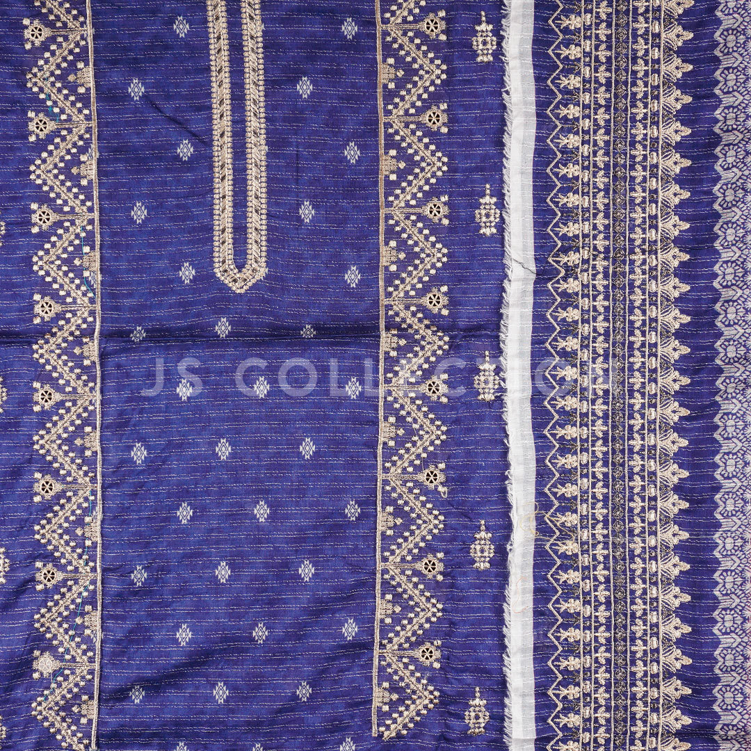 3 Pc Digital Slub Lawn Embroidered Dupatta Un-stitched-UN2158