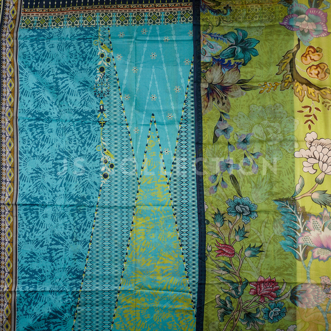 3 Pc Lawn Printed Bamber Chiffon Dupatta Un-stitched-UN2124