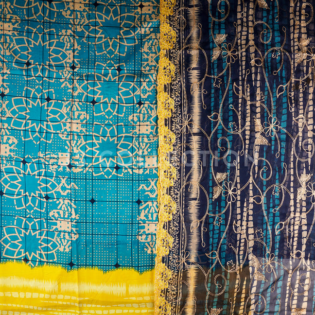 3 Pc Lawn Embroidered Chiffon Dupatta Cutwork Un-stitched-UN2045b