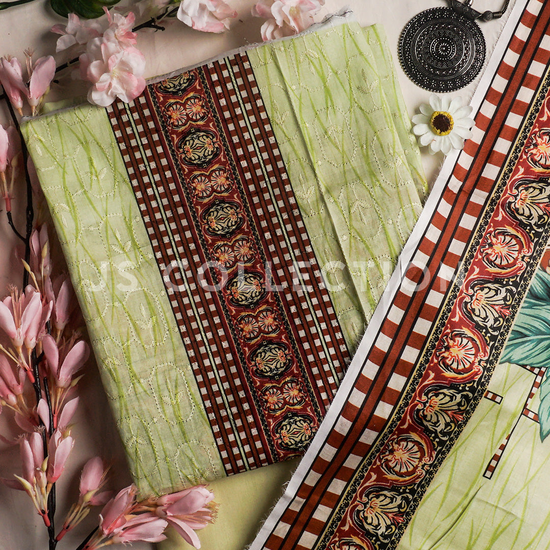 3 Pc Lawn Chikankari Lawn Dupatta Un-stitched-UN2100