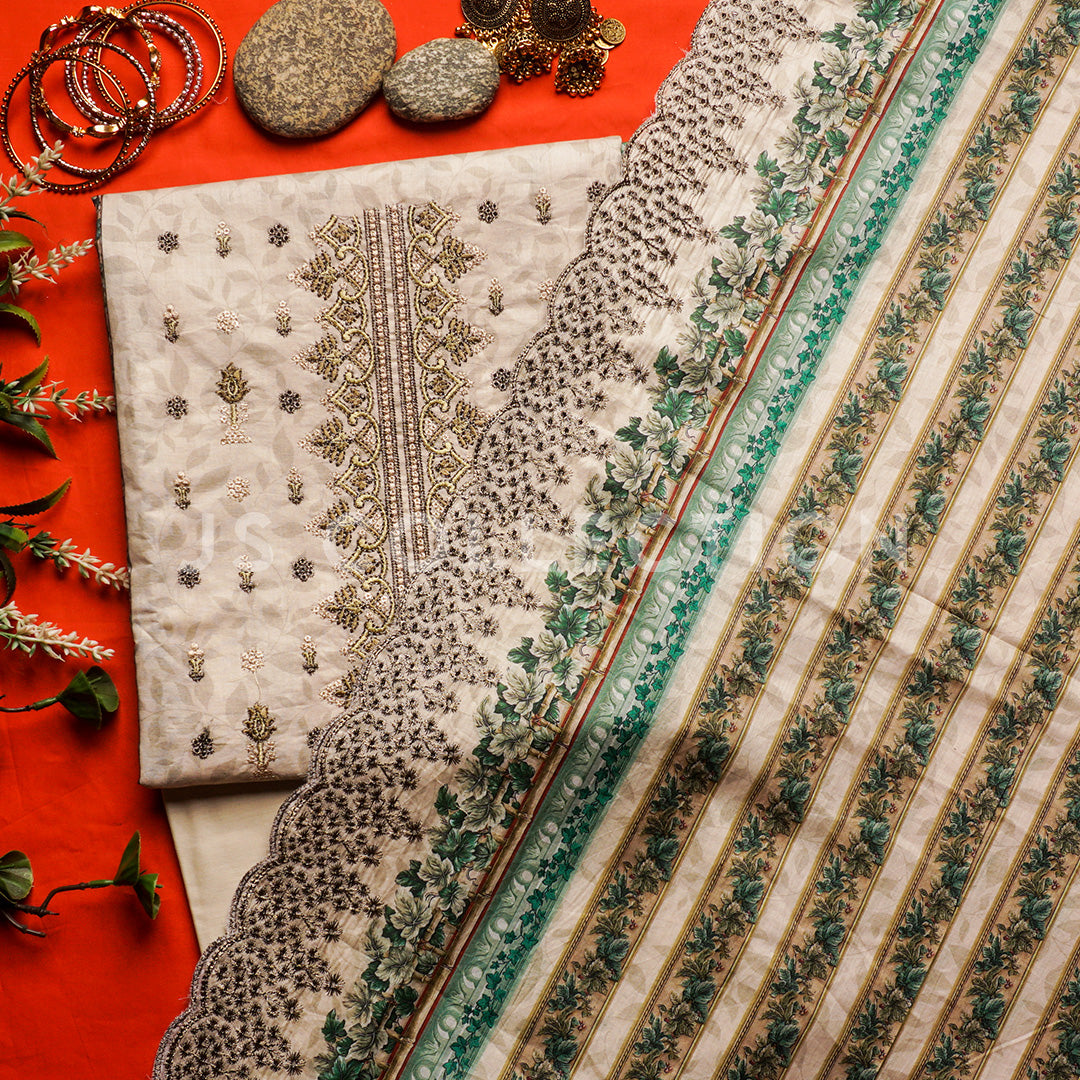 3 Pc Digital Lawn Embroidered with Lawn Dupatta Cutwork Un-stitched-UN2213