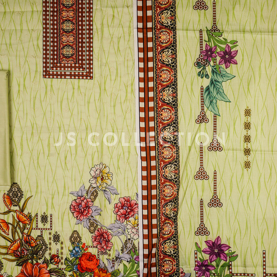 3 Pc Lawn Chikankari Lawn Dupatta Un-stitched-UN2100