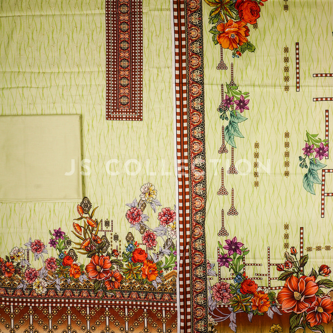 3 Pc Lawn Chikankari Lawn Dupatta Un-stitched-UN2100