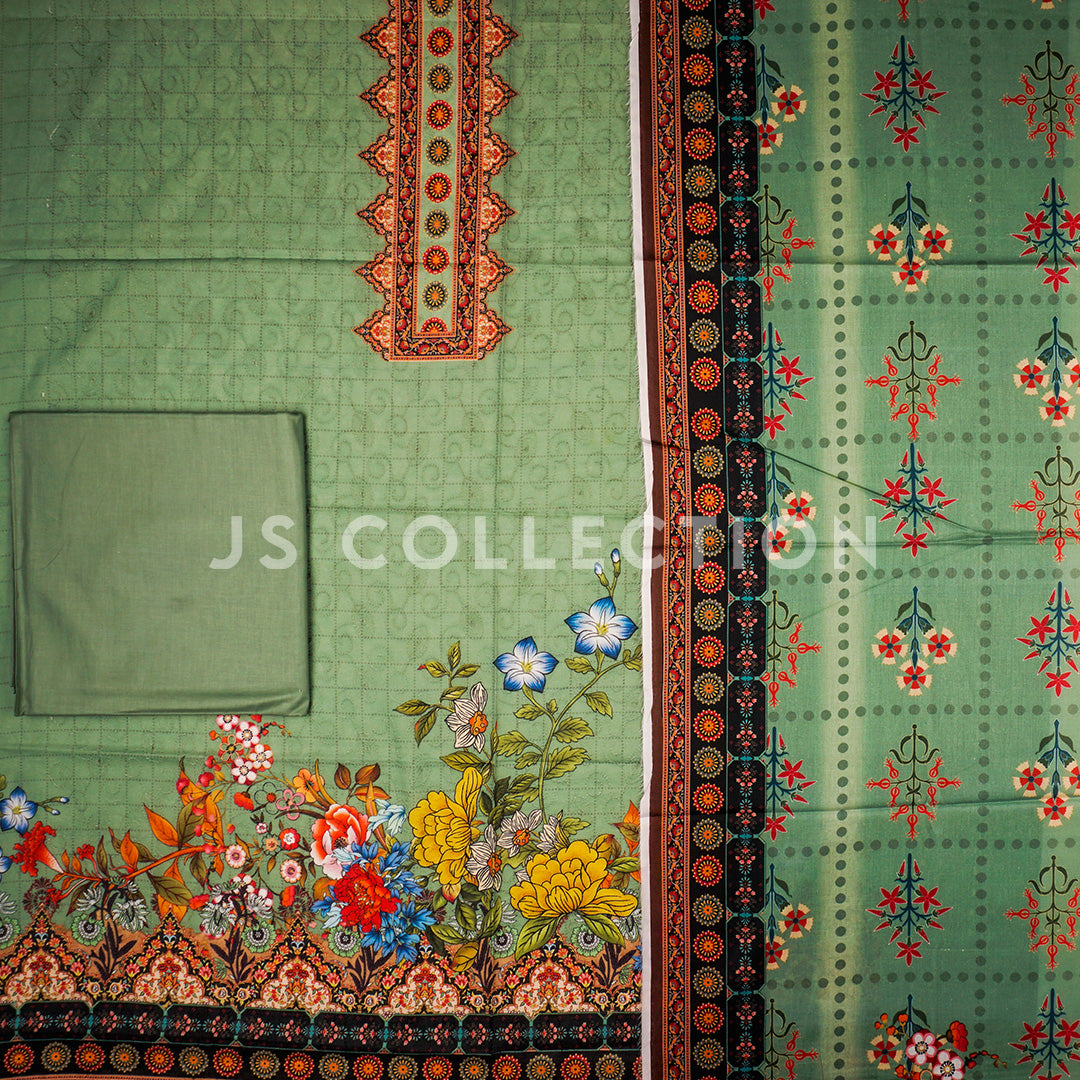 3 Pc Lawn Chikankari Lawn Dupatta Un-stitched-UN2099