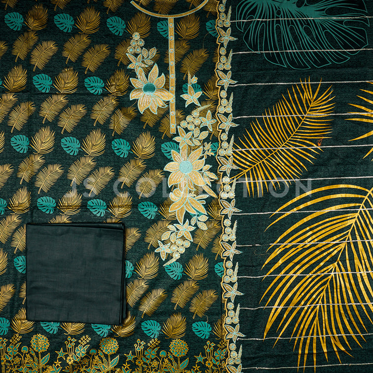 3 Pc Lawn Embroidered Lawn Dupatta Cutwork Un-stitched-UN2076