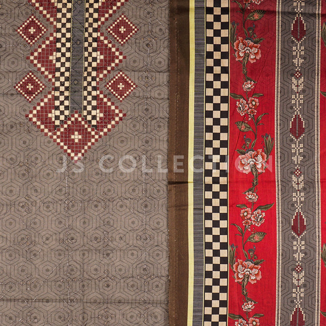 3 Pc Lawn Chikankari Lawn Dupatta Un-stitched-UN2084