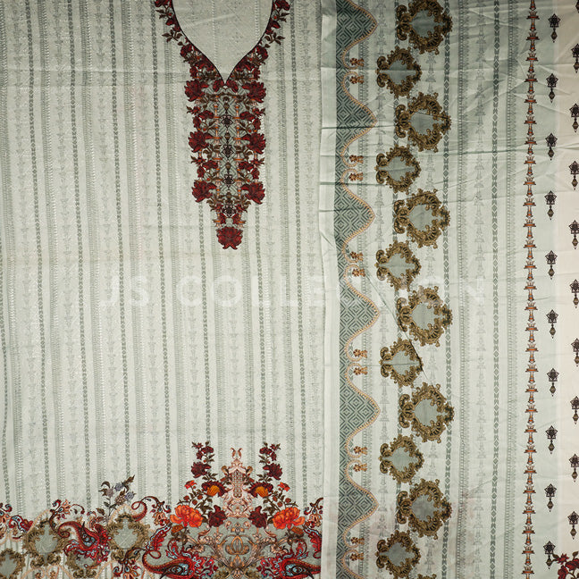 3 Pc Lawn Chikankari Lawn Dupatta Un-stitched-UN2085