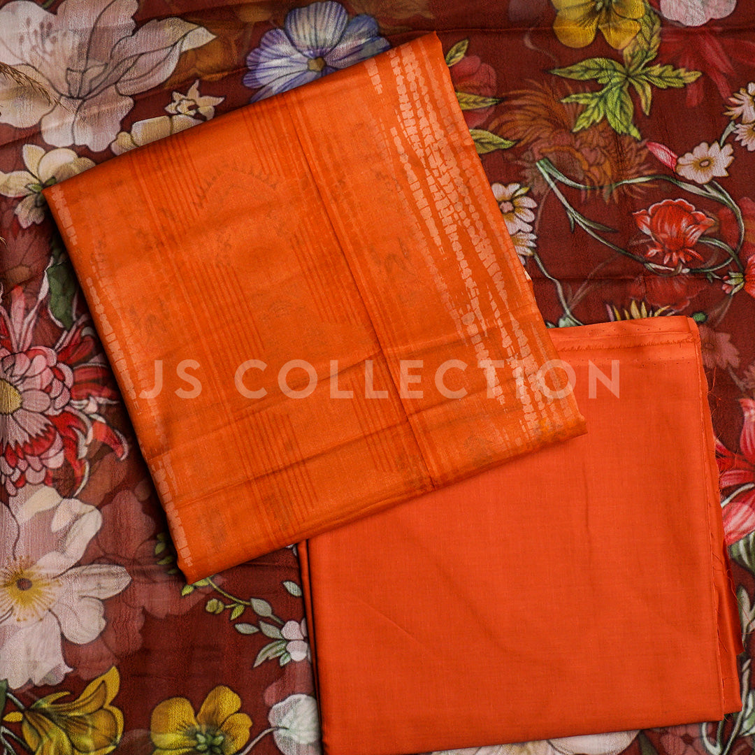 3 Pc Lawn Printed Bamber Chiffon Dupatta Un-stitched-UN2129