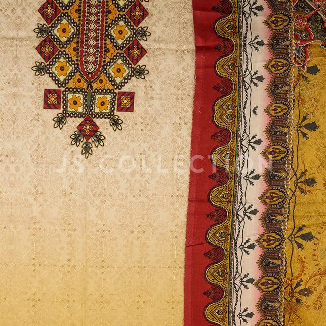 3 Pc Lawn Chikankari Lawn Dupatta Un-stitched-UN2087