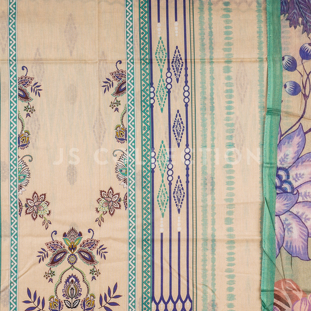 3 Pc Lawn Printed Bamber Chiffon Dupatta Un-stitched-UN2130