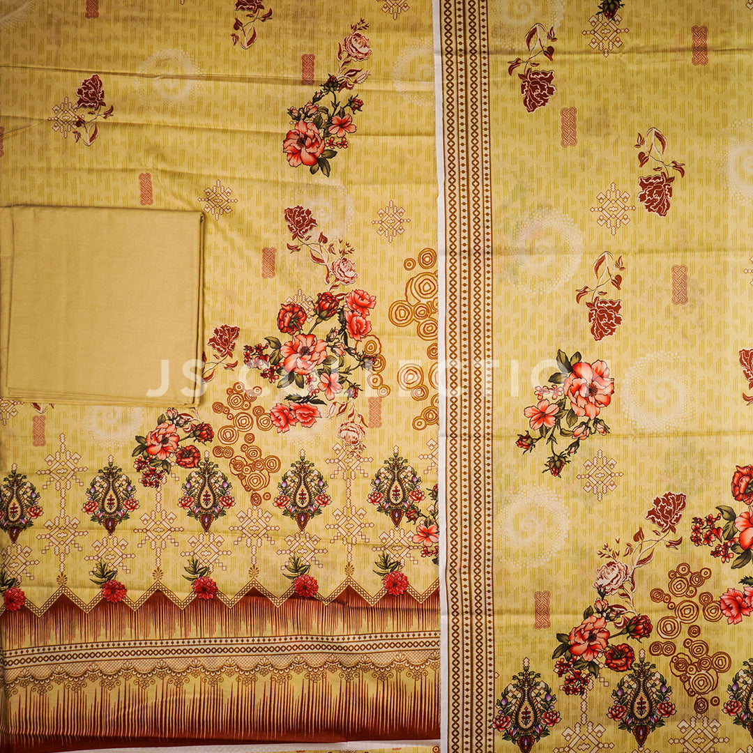 3 Pc Lawn Chikankari Lawn Dupatta Un-stitched-UN2093