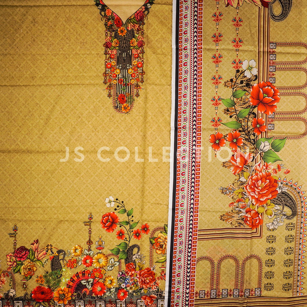 3 Pc Lawn Chikankari Lawn Dupatta Un-stitched-UN2097