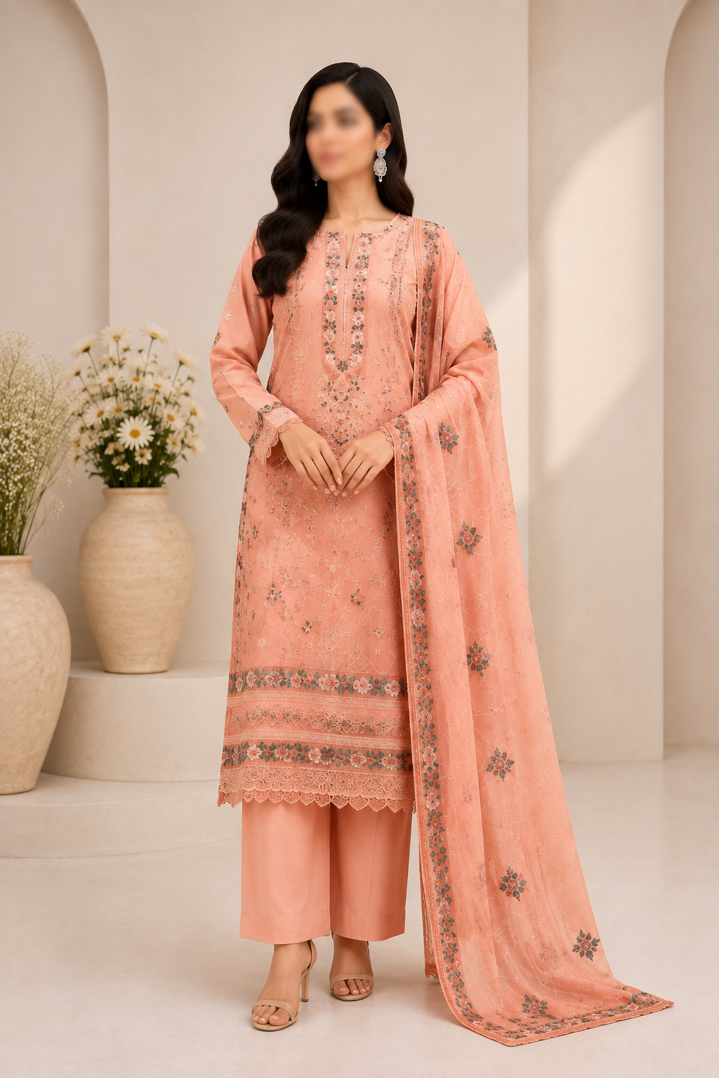 Anus Abrar cotton Un-stitched-UN2758