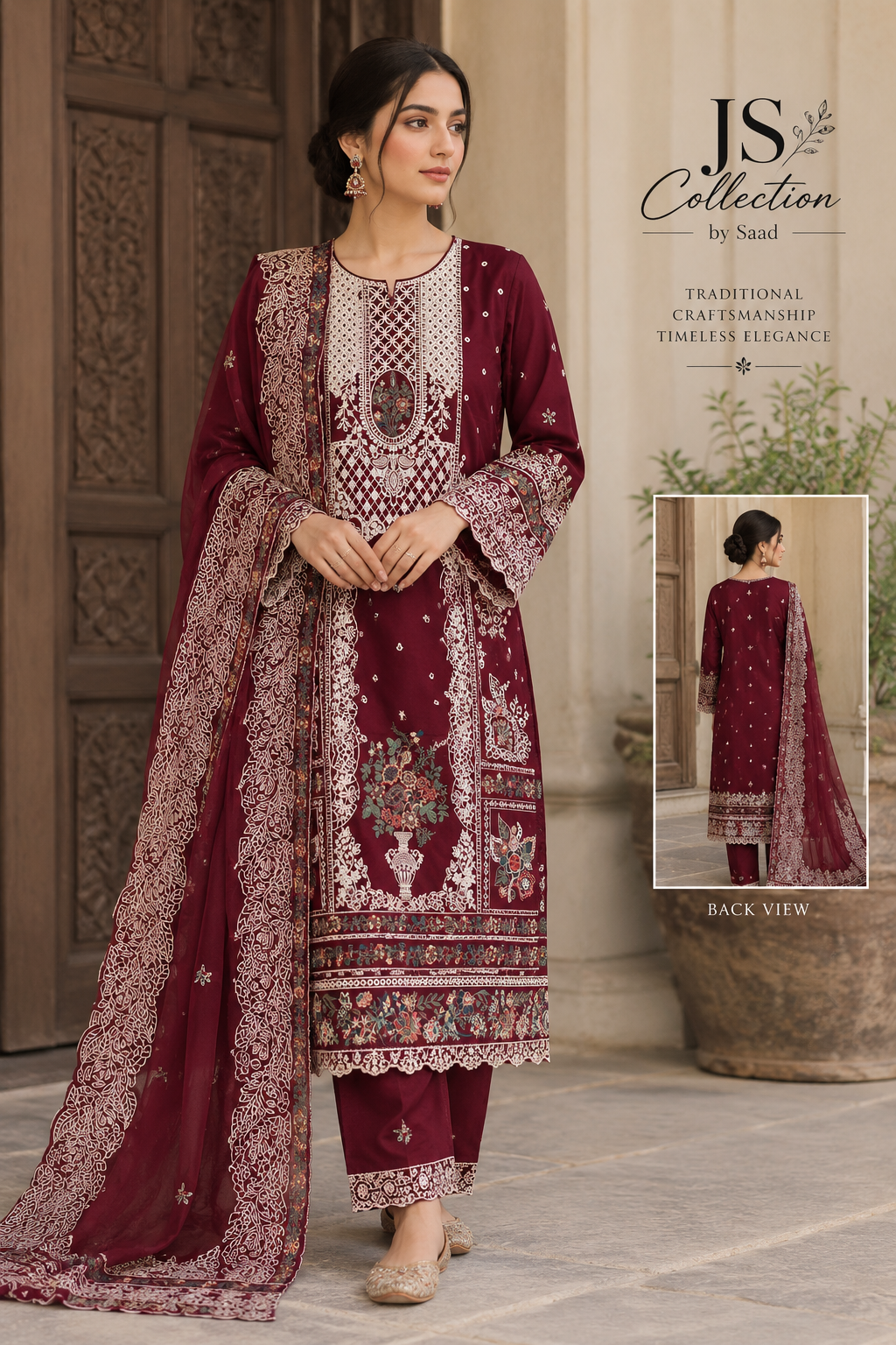 Khamaj Premium Cotton Bamber Chiffon Dupatta Un-stitched-UN2790