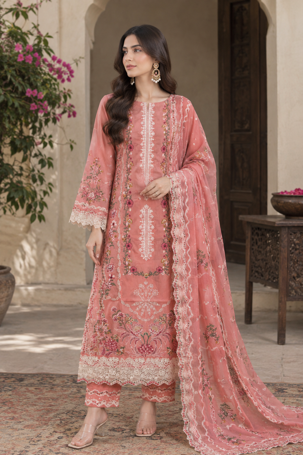 Khamaj Premium Cotton Bamber Chiffon Dupatta Un-stitched-UN2789