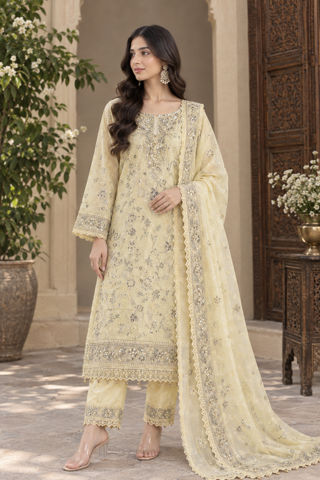 Khamaj Premium Cotton Bamber Chiffon Dupatta Un-stitched-UN2787