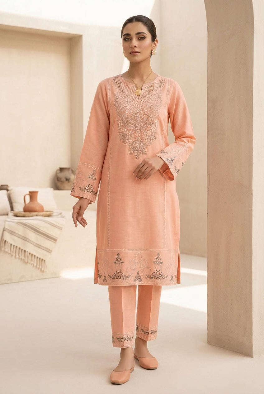 Mohagni Lawn with Chiffon dupatta Daman Chikankari Un-stitched-UN276