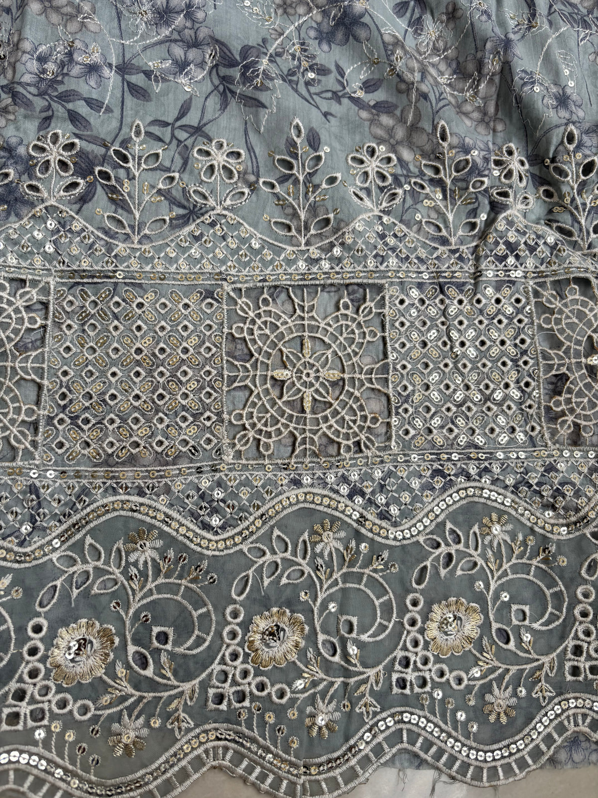 Fatima Zehra with Chiffon dupatta Daman Chikankari Un-stitched-UN2768