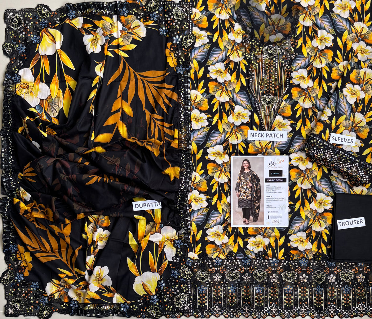 Fatima Zehra with Lawn dupatta Daman Chikankari Un-stitched-UN2767