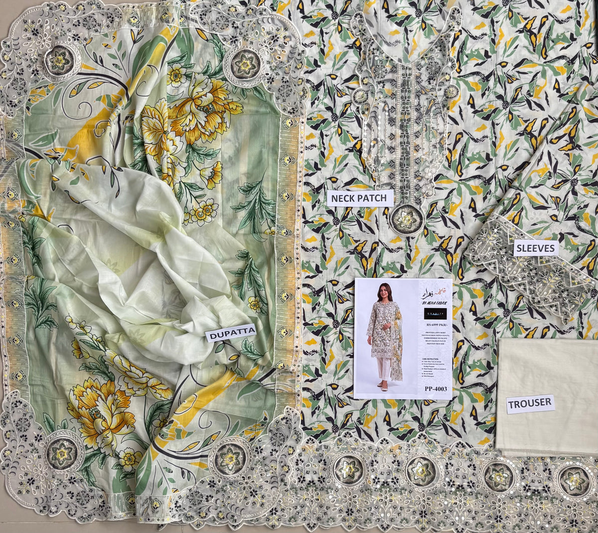 Fatima Zehra with Lawn dupatta Daman Chikankari Un-stitched-UN2766