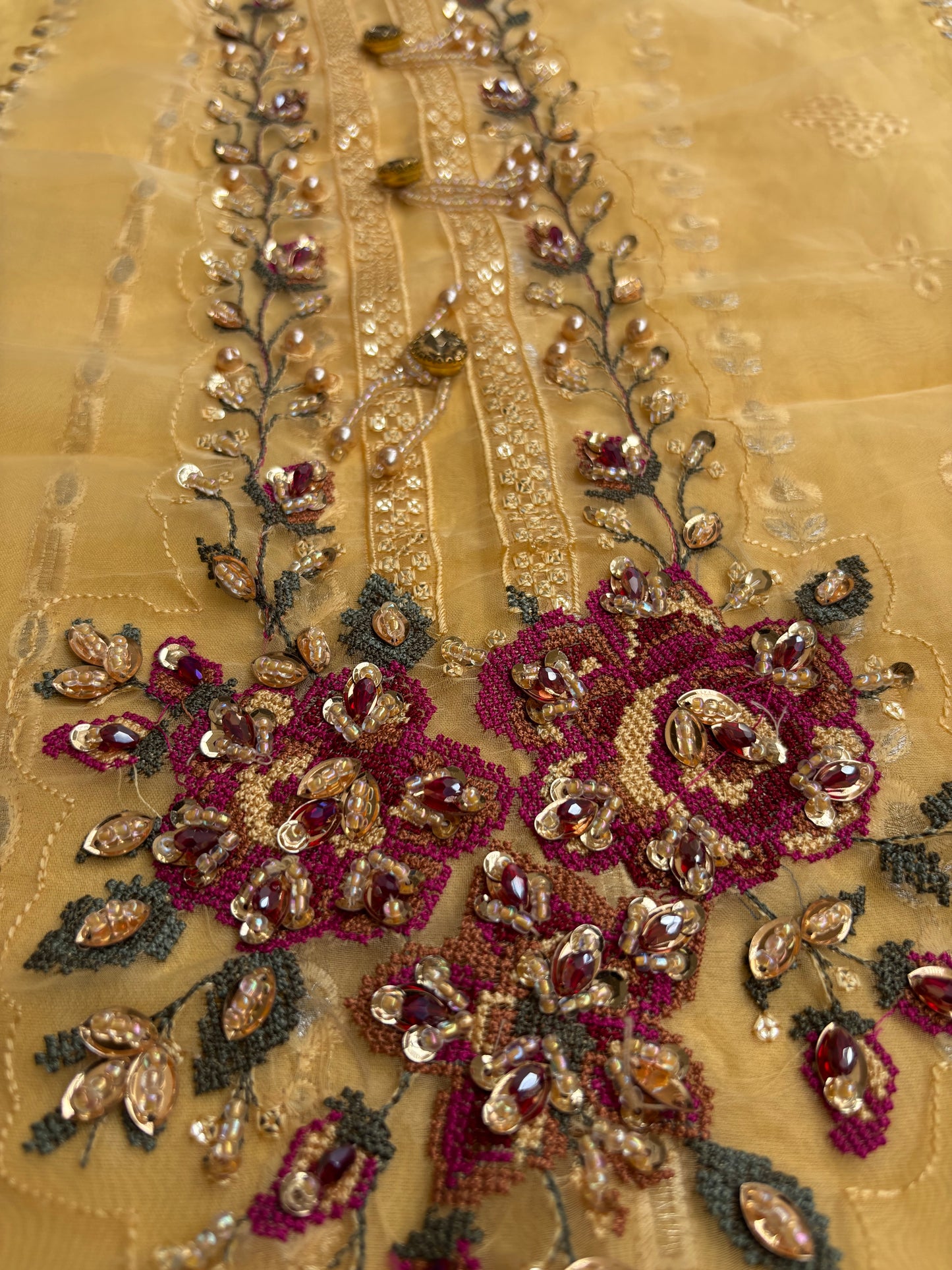 Mohagni Lawn with Chiffon dupatta Daman Chikankari Un-stitched-UN273