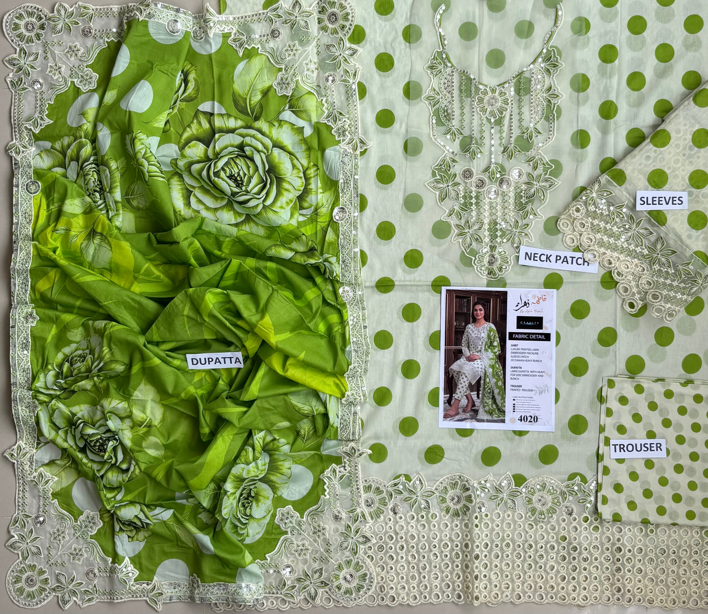 Mohagni Lawn with Chiffon dupatta Daman Chikankari Un-stitched-UN275